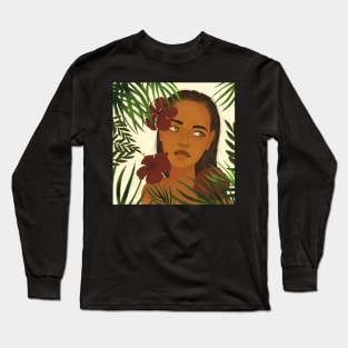 Tropical Girl Long Sleeve T-Shirt